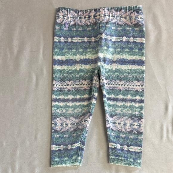 Ralph Lauren - Kids Patterned Leggings - Blue and Green - Picture 1 of 3